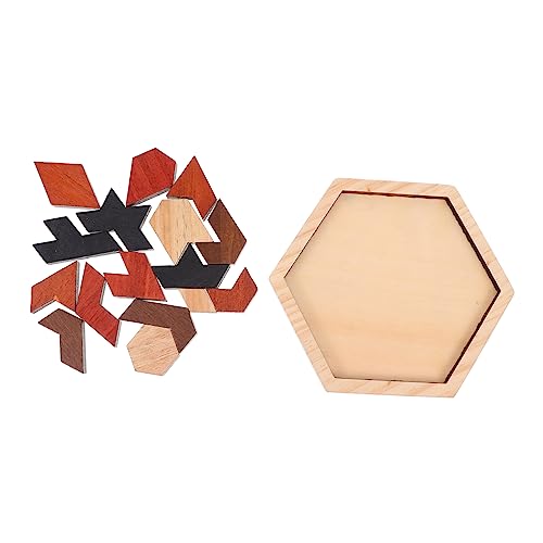 FIXOSHEE Holz Tangram Puzzle Langlebige Sechseckige Formen Kreatives Denkspielzeug für Fördert Problemlösung Hand Auge Koordination und Buntes Montessori Lernspielzeug FIXOSHEE Holz Tangram Puzzle Langlebige Sechseckige Formen Kreatives Denkspielzeug für Fördert Problemlösung Hand Auge Koordination und Buntes Montessori Lernspielzeug von FIXOSHEE