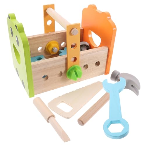 FIXOSHEE Holz Werkzeugset Robust Lernspielzeug Ab Jahren Interaktives Montessori Reparatur Pädagogisches Schraub und Steckset für Jungen Mädchen von FIXOSHEE
