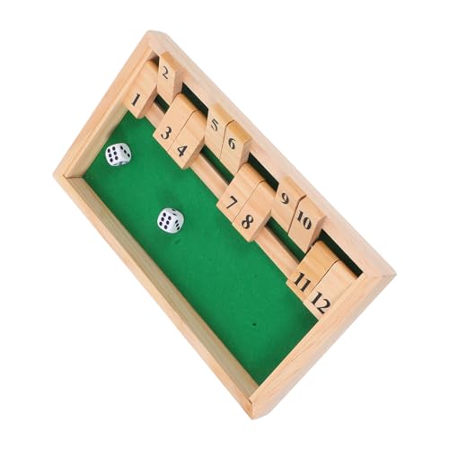 FIXOSHEE Holz Würfelspiel Brettspiel mit Zahlen Familie Spieltisch Kreatives Bar dice Game Design Strategisches Denkspiel für Party Spielspaß von FIXOSHEE