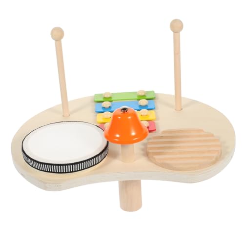 FIXOSHEE Holz Xylophon Schlagzeug für Pädagogisches Musikspielzeug mit Multifunktionalem Trommelspiel Leicht Robust und Interaktiv zur Musikalischen Früherziehung von FIXOSHEE