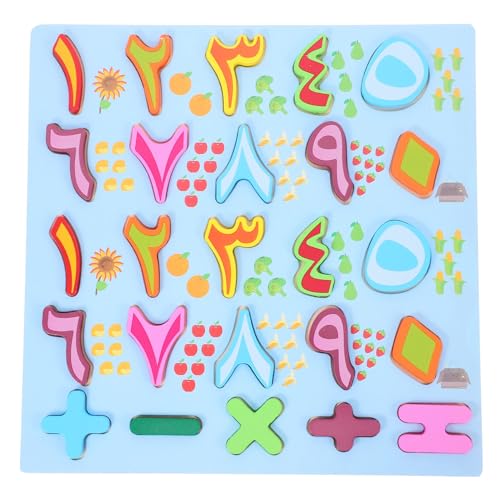 FIXOSHEE Holz Zahlenpuzzle Montessori Lernspielzeug für Kleinkinder Arabische Zahlen Erkennung Spiel Pädagogisches Steckpuzzle zur Feinmotorik Sprachentwicklung Großes Format von FIXOSHEE