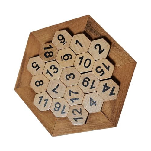 FIXOSHEE Holz Zahlenpuzzle für Pädagogisches Lernspielzeug zur Logisches Denken Feinmotorik und Hand Auge koordination Eltern Junge Mädchen Interaktion Vorschulspielzeug von FIXOSHEE