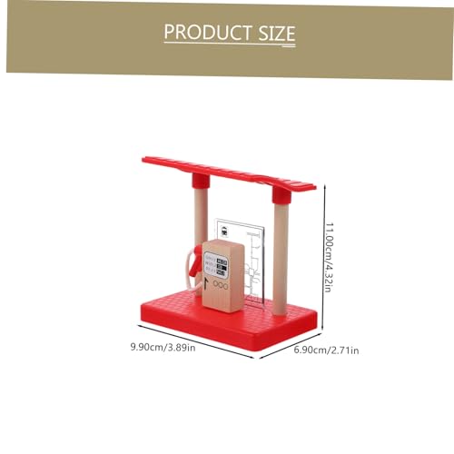 FIXOSHEE Holz Zug Zubehör Gas Station Modell Holzspielzeug Bahnszene Baustück für Glatter Oberfläche Robust und Fantasieanregend FIXOSHEE Holz Zug Zubehör Gas Station Modell Holzspielzeug Bahnszene Baustück für Glatter Oberfläche Robust und Fantasieanregend von FIXOSHEE