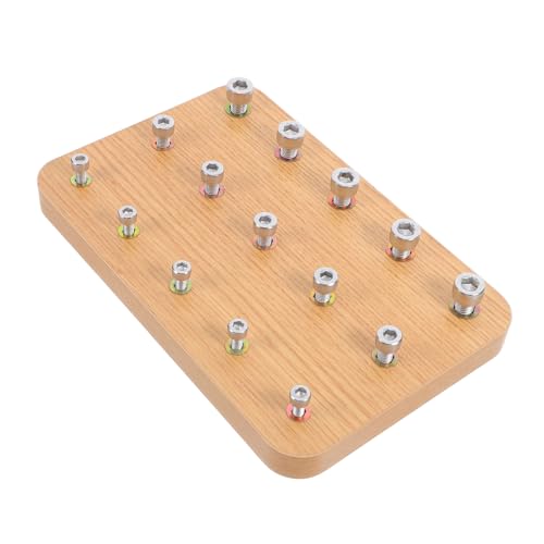 FIXOSHEE Holz pegboard für Fingerrehabilitation mit Schraubbolzen und Muttern Ergonomisches Motorikbrett zur Hand Auge koordination Vielseitig für Ergotherapie und Heimtraining bei von FIXOSHEE