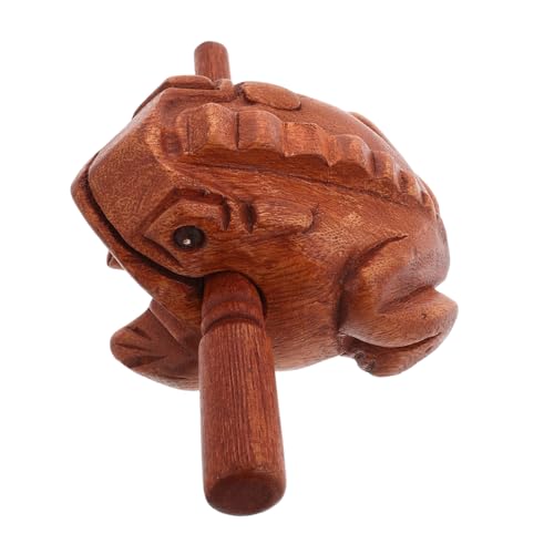FIXOSHEE Holzfrosch Percussioninstrument aus Robustem Holz Handgeschnitzt mit Einzigartigem Design Vielseitiges Klangspielzeug für Kreatives Musikspielzeug und Dekoratives Soundinstrument von FIXOSHEE