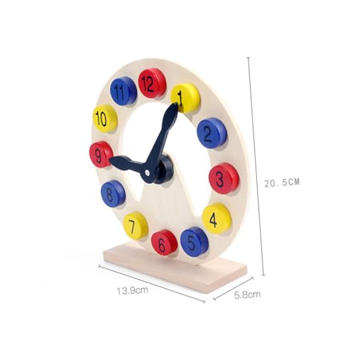 FIXOSHEE Holzlernspielzeug Zahlen Uhr Lernspielzeug aus Holz für Kleinkinder Montessori Lernuhr Farbenformen Zahlenerkennung Pädagogisches Kognitiven Entwicklung FIXOSHEE Holzlernspielzeug Zahlen Uhr Lernspielzeug aus Holz für Kleinkinder Montessori Lernuhr Farbenformen Zahlenerkennung Pädagogisches Kognitiven Entwicklung von FIXOSHEE