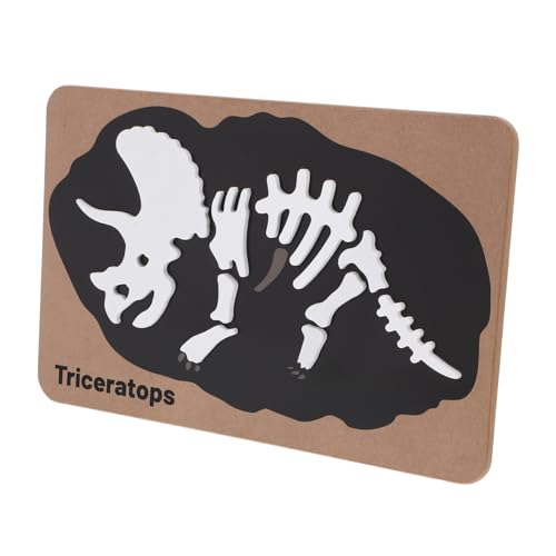 FIXOSHEE Holzpuzzle Dinosaurier Fossil Holzspielzeug Lernspiel für Kleinkinder Jahre Montessori Puzzle mit Dinosaurier Skelett Fördert Kognitive Fähigkeiten und Räumliches Denken von FIXOSHEE