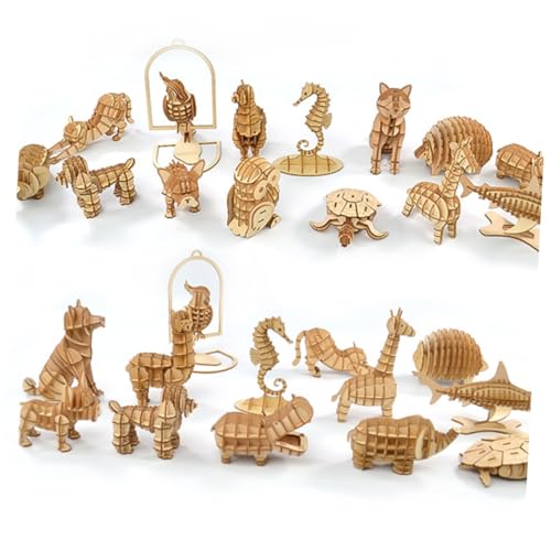 FIXOSHEE Holzpuzzle Flamingo Puzzle Kreatives DIY Lernspielzeug Hand Auge Koordination für Mädchen Jungen von FIXOSHEE