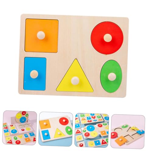 FIXOSHEE Holzpuzzle Geometrische Formen Lernspielzeug für Kreatives Buntes Montessori Frühförderungsspielzeug Ab Jahren zur Farb Formunterscheidung Fördert Kognitive Entwicklung und von FIXOSHEE