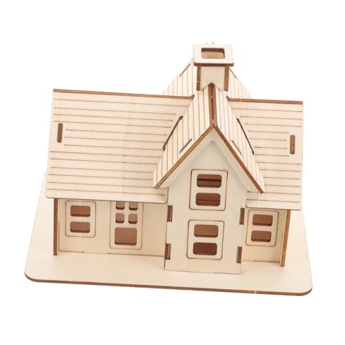 FIXOSHEE Holzpuzzle Kleines Holzhaus Bausatz DIY Modellhaus aus Holz Lustiges Puzzle für Erwachsene Kreative Wohnungsdekoration von FIXOSHEE