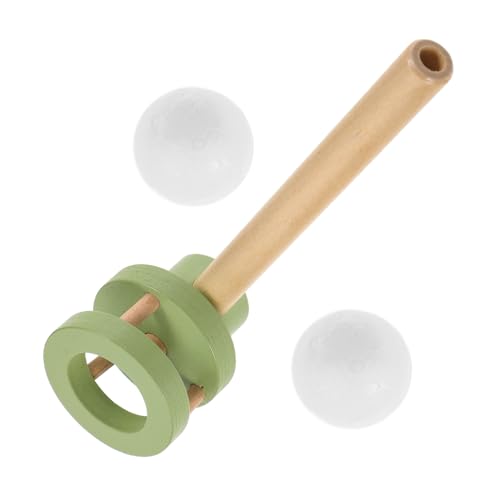 FIXOSHEE Holzspielzeug Floating Blow Balls Interaktives Blasballspiel für Erwachsene Fördert Eltern Junge Mädchen Beziehung Geeignet für Indoor und Outdoor Grün von FIXOSHEE