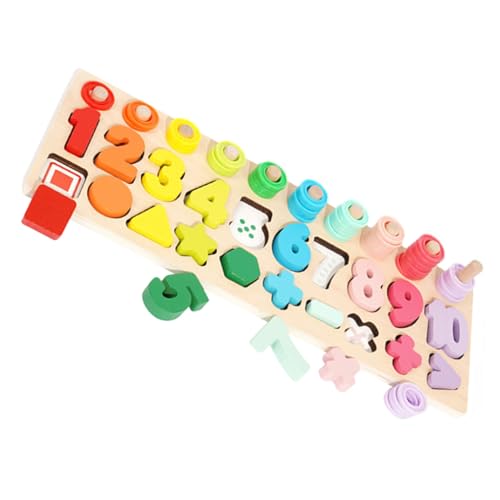 FIXOSHEE Holzspielzeug Zahlenformen Puzzle Bunte Montessori Lernspielzeug für Kleinkinder Ab Jahr Feinmotorik Farb Formerkennung Geschenk von FIXOSHEE