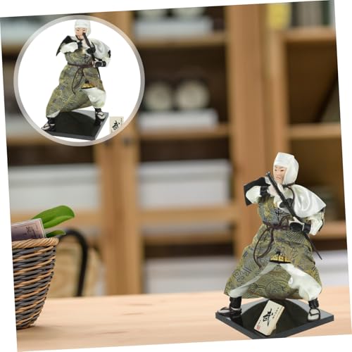 FIXOSHEE Japanische Samurai Dekofigur Japanischer Stil Kunsthandwerk Wohnraumdekoration für Schlafzimmer Wohnzimmer Büro Langlebige Farbechte Samuraiskulptur als Edles Tischornament von FIXOSHEE
