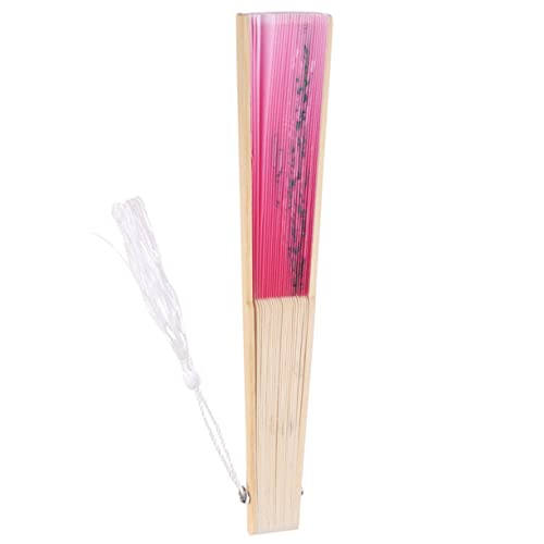 FIXOSHEE Japanischer Stil Handfächer Handgefertigt mit Blumenmuster Leicht Tragbar für Tanz Party Hochzeit Geburtstagsfeier und Dekoration von FIXOSHEE