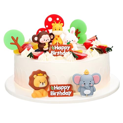 FIXOSHEE Jungle Tier Cake Deko Teilig mit Elefant Affe Giraffe Hase Pilz Baum Figuren Weiche Tortenstecker für Shower Geburtstagsfeier FIXOSHEE Jungle Tier Cake Deko Teilig mit Elefant Affe Giraffe Hase Pilz Baum Figuren Weiche Tortenstecker für Shower Geburtstagsfeier von FIXOSHEE