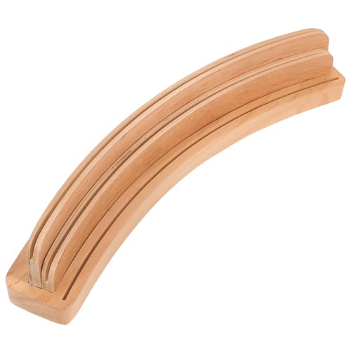 FIXOSHEE Kartenhalter Holz mit Gebogenem Design Präsentationsständer für Spielkarten für Poker Bridge und Andere Kartenspiele von FIXOSHEE