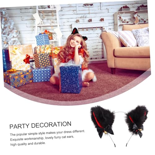 FIXOSHEE Katze Ohren Haarreif Cosplay mit Glocken und Schleife Weiches Plüsch Stirnband für Mädchen Bequemes Tierohren Haarband für Karneval Fasching und Kostümparty FIXOSHEE Katze Ohren Haarreif Cosplay mit Glocken und Schleife Weiches Plüsch Stirnband für Mädchen Bequemes Tierohren Haarband für Karneval Fasching und Kostümparty von FIXOSHEE