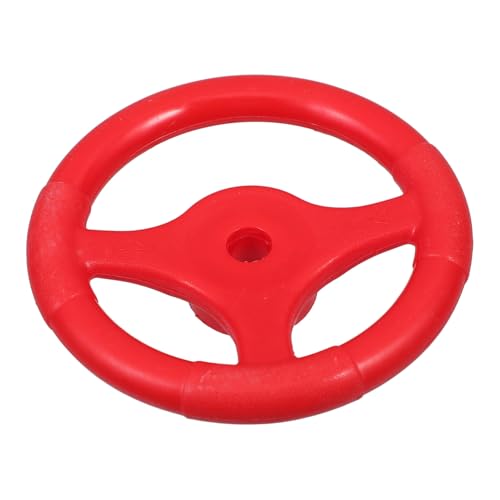 FIXOSHEE Kinderlenkrad aus Robustem Kunststoff Rotes Bumper Car Lenkrad Einfach zu Montieren Komfortabler Griff Interaktives Autozubehör für Lernen von FIXOSHEE