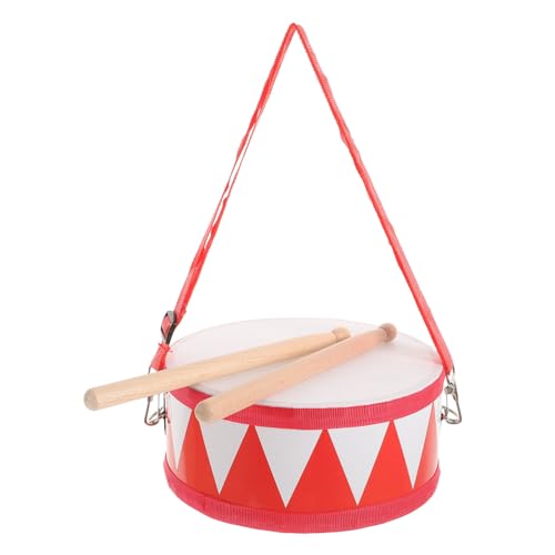 FIXOSHEE Kindertrommel Doppelseitig mit Trommelstöcken Pädagogisches Schlaginstrument für Mädchen und Jungen Rhythmusförderndes Musikinstrument Robust und Leicht Fördert Konzentration und von FIXOSHEE