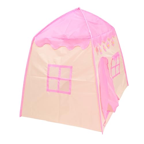 FIXOSHEE Kinderzelt Indoor Spielhaus Faltbar Prinzessin Schloss mit Floralem Design Atmungsaktiv Verschleißfest für Jungen Mädchen Spielzelt Geburtstagsgeschenk von FIXOSHEE
