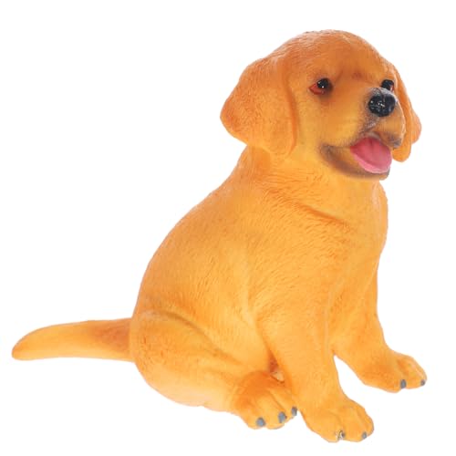 FIXOSHEE Kleine Labrador Welpen Figurine aus Kunststoff Realistisches Haustier Modell Tischdekoration für Miniaturgärten Succulents und Wohnaccessoires von FIXOSHEE