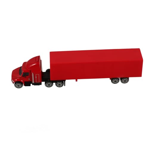 FIXOSHEE Kleines Rotes LKW Modell aus Robustem Legierungs-Material Miniatur Container Truck für Tischdeko Langlebiges Retro Design Leicht und Sicher für Sammler und von FIXOSHEE