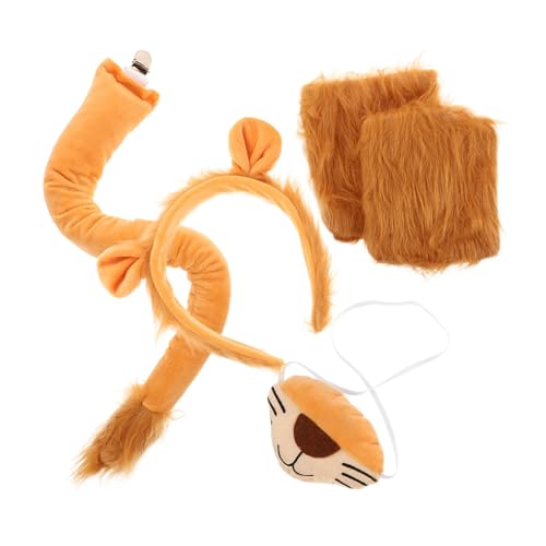 FIXOSHEE Kostüm mit Stirnband Pfotenlosen Handschuhen und Niedliches Tier Cosplay Zubehör für Karneval Geburtstag Festival Weihnachtsfeier Kreative Party Kopfbedeckung von FIXOSHEE