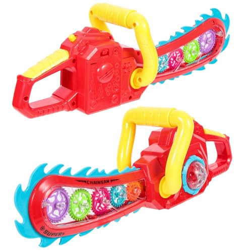 FIXOSHEE Leuchtende Kettensäge Elektrisch Wiederverwendbarer Kunststoff Partylicht Geschenk für Jungen Mädchen Ab Jahren Rollenspiel Spaß Zufällige Farbe Zufällige Farbe von FIXOSHEE