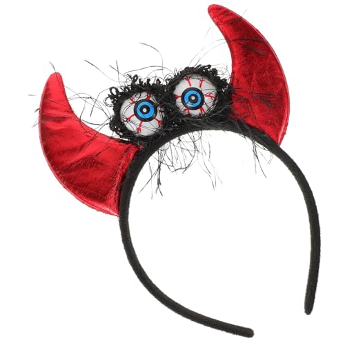 FIXOSHEE Leuchtendes Stirnband Kopfbedeckung Halloween-cosplay-stirnbänder Kostüm Halloween Stirnband Hornstirnband Dame Teufelshorn-clip Teufelszubehör Teufel Form Stoff Rot FIXOSHEE Leuchtendes Stirnband Kopfbedeckung Halloween-cosplay-stirnbänder Kostüm Halloween Stirnband Hornstirnband Dame Teufelshorn-clip Teufelszubehör Teufel Form Stoff Rot von FIXOSHEE