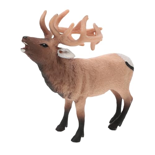 FIXOSHEE Lifelike Rotes Hirschmodell aus Umweltfreundlichem Kunststoff Statische Wildtier Figur für Wohn Bürodekoration Realistisches Wildlife Ornament als Geschenk oder Fotorequisite von FIXOSHEE