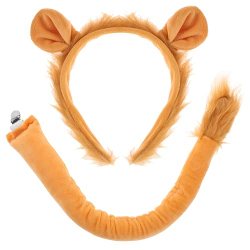 FIXOSHEE Löwenkostüm Tierkostüm Accessoires mit Weichem Stirnband und Abnehmbarem Stabilem Löwenschwanz für Halloween Cosplay Karneval Bühnenauftritte FIXOSHEE Löwenkostüm Tierkostüm Accessoires mit Weichem Stirnband und Abnehmbarem Stabilem Löwenschwanz für Halloween Cosplay Karneval Bühnenauftritte von FIXOSHEE