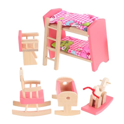 FIXOSHEE Maßstab Miniaturmöbel für Puppenhaus Schlafzimmer Dekoration Holzspielzeug von FIXOSHEE