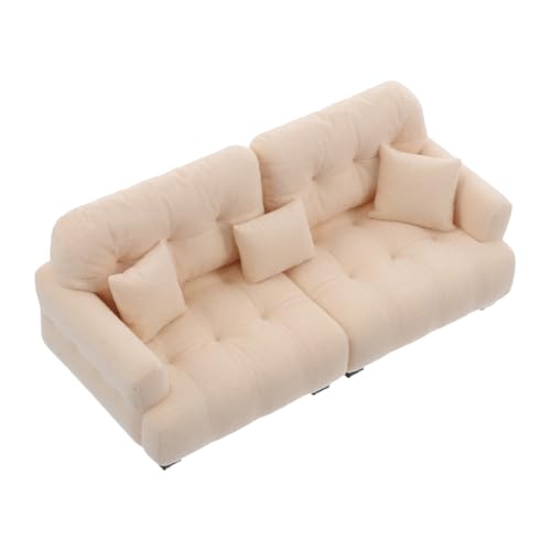 FIXOSHEE Maßstab Plüsch Möbel Weiches Langlebiges Mini Couch für Kreative Rollenspiele Puppenhaus Dekoration in Cremefarben Geschenk für Sammler FIXOSHEE Maßstab Plüsch Möbel Weiches Langlebiges Mini Couch für Kreative Rollenspiele Puppenhaus Dekoration in Cremefarben Geschenk für Sammler von FIXOSHEE