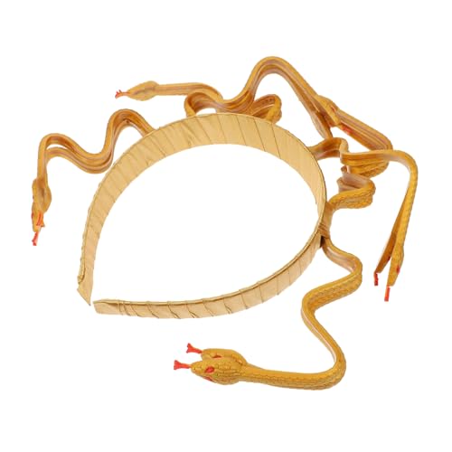 FIXOSHEE Medusa Schlangen Kopfschmuck Cosplay Stirnband Goldener Ägyptischer Haarschmuck für Halloween Karneval Party Bühnenauftritte Geschenkidee von FIXOSHEE