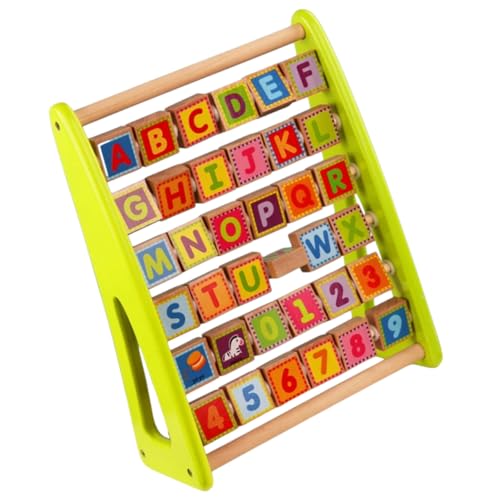 FIXOSHEE Mehrfunktionales Holzspielzeug Alphabet Zahlenlernregal mit Glatten Kanten Pädagogisches Lernspielzeug Kreativität und Kommunikationsfähigkeit von FIXOSHEE
