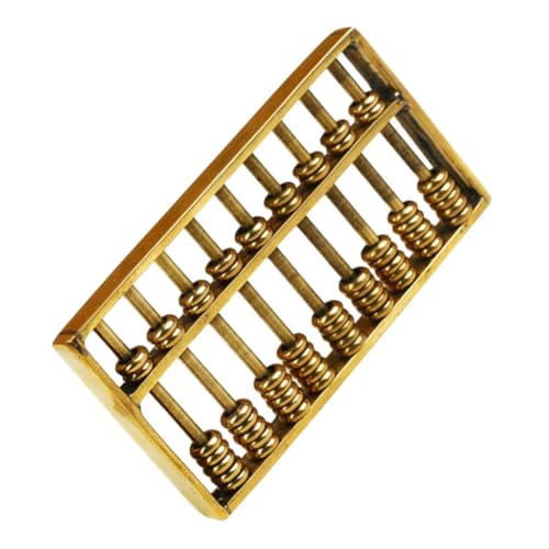 FIXOSHEE Messing Miniatur Retro Modell Zählbrett Dekoration für Zuhause Büro Schlüsselanhänger Glücksbringer Vintage Zählhilfe Mathe Lernspielzeug von FIXOSHEE