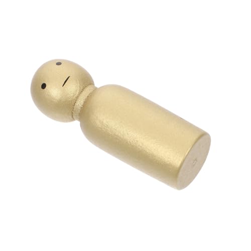 FIXOSHEE Mini Holzfigur Goldener Junge Holzpuppe DIY Zubehör Dekorative Holzpuppe für Puppenhaus Outdoor Szenen und Mikro Garten Robust Leicht Glatte Oberfläche Vielseitig für Basteln und von FIXOSHEE