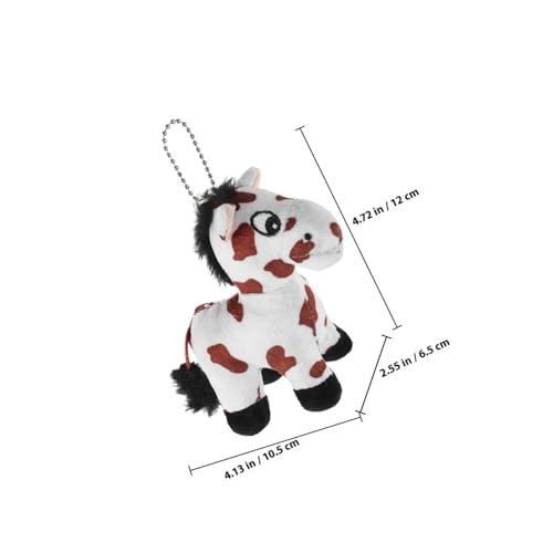 FIXOSHEE Mini Plüsch Pferd Schlüsselanhänger Niedliches Kuscheltier Anhänger für Mädchen Taschen Deko Halloween Party Mitgebsel Geschenk Zubehör Spielpferd von FIXOSHEE