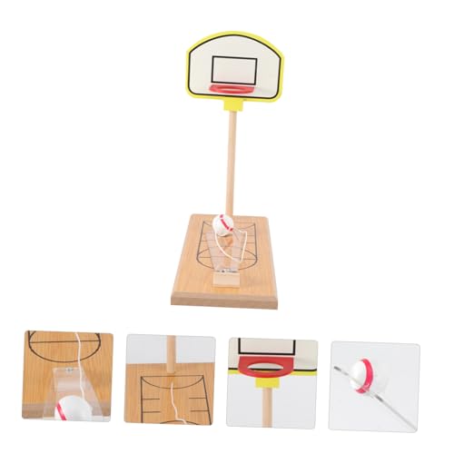 FIXOSHEE Mini Tisch Basketballspiel aus Holz Interaktives Fingerbasketball Set für Ab Jahren Fördert Hand Auge koordination und Kreativität als Familienspielzeug und Stressabbau von FIXOSHEE