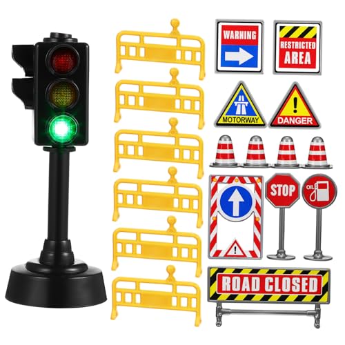 FIXOSHEE Mini Verkehrszeichen mit Mini Verkehrskegeln Sticker Straßenzeichen und Großer Licht Ampel Kindersicheres Lernspielzeug für Verkehrserziehung und Spielspaß FIXOSHEE Mini Verkehrszeichen mit Mini Verkehrskegeln Sticker Straßenzeichen und Großer Licht Ampel Kindersicheres Lernspielzeug für Verkehrserziehung und Spielspaß von FIXOSHEE