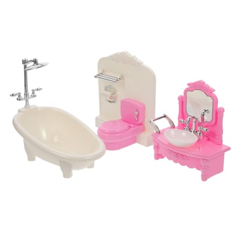 FIXOSHEE Miniatur Badezimmermöbel Teilig mit Toilette Waschbecken Badewanne Puppenhaus Zubehör Leichtes Mini Haus Dekoration Kinderspielzeug Kreativ Lernspielzeug FIXOSHEE Miniatur Badezimmermöbel Teilig mit Toilette Waschbecken Badewanne Puppenhaus Zubehör Leichtes Mini Haus Dekoration Kinderspielzeug Kreativ Lernspielzeug von FIXOSHEE