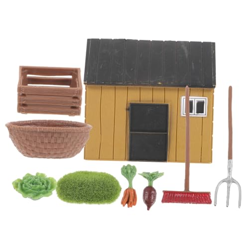 FIXOSHEE Miniatur Bauernhof Modellbausatz mit Landwirtschaftlichen Werkzeugen Detailgetreuem Haus und Realistischen Moossteinen Mini Farm Landschaftsdeko für Haus Büro und Garten FIXOSHEE Miniatur Bauernhof Modellbausatz mit Landwirtschaftlichen Werkzeugen Detailgetreuem Haus und Realistischen Moossteinen Mini Farm Landschaftsdeko für Haus Büro und Garten von FIXOSHEE