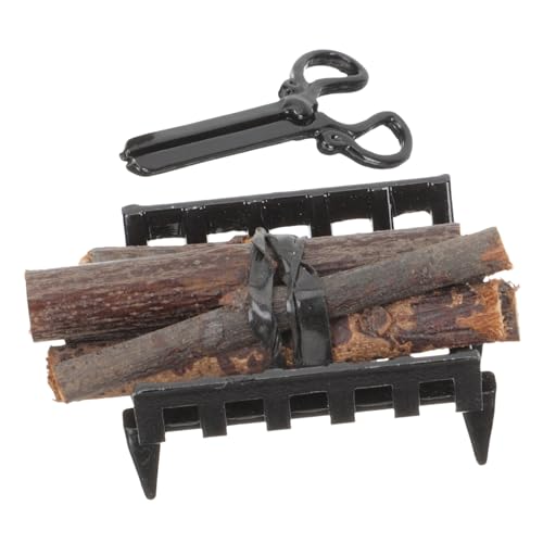 FIXOSHEE Miniatur Feuerholzständer Realistische Langlebige Miniatur Holzszene für Puppenhaus Dekoratives Handgefertigtes Modell für Puppenhaus Dekor von FIXOSHEE