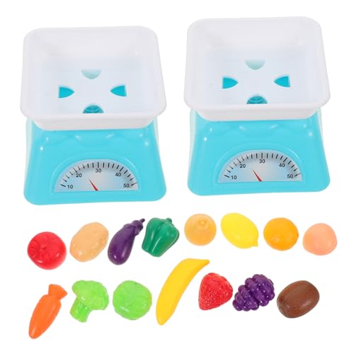 FIXOSHEE Miniatur Küchen Spielset mit Realistischer Künstliche Obst Gemüse Spielnahrung Pädagogisches Rollenspiel für Kleinkinder Kreativität und Lernspaß von FIXOSHEE