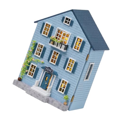 FIXOSHEE Miniatur Puppenhaus Bausatz aus Holz mit Detaillierten Möbeln Kreatives DIY Mini Haus Modell für Erwachsene Stabiles Holz Tragbar als Weihnachts Urlaub Dekoration von FIXOSHEE