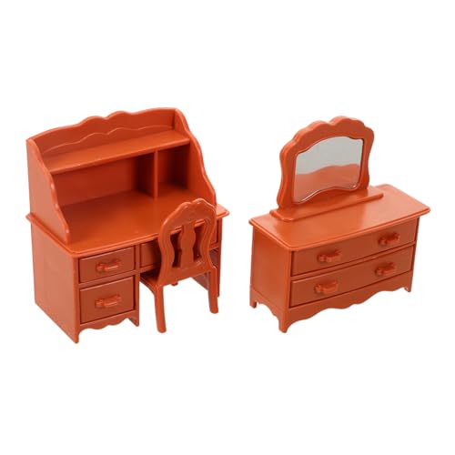 FIXOSHEE Miniatur Schminktisch mit Hocker und Spiegel Realistisches Puppenhaus Möbel Modell Leicht und Tragbar Detailgetreues Make Up Tisch Zubehör für Spiel und Dekoration FIXOSHEE Miniatur Schminktisch mit Hocker und Spiegel Realistisches Puppenhaus Möbel Modell Leicht und Tragbar Detailgetreues Make Up Tisch Zubehör für Spiel und Dekoration von FIXOSHEE