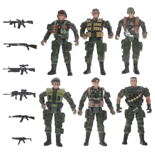 FIXOSHEE Miniatur Soldaten Figuren Teilig Realistische Modelle für Sammlung und Dekoration Robuste Materialien Vielseitig für Sandtisch Schreibtisch und Spiel Militärgrün und Verschiedene von FIXOSHEE