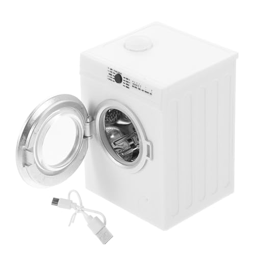 FIXOSHEE Miniatur Waschmaschine Modell mit Drehbarer Tür und Waschbaren Kleidungsstücken Interaktives DIY Puppenhaus Zubehör Wiederaufladbar Detailgetreues Mini Haushaltsgerät FIXOSHEE Miniatur Waschmaschine Modell mit Drehbarer Tür und Waschbaren Kleidungsstücken Interaktives DIY Puppenhaus Zubehör Wiederaufladbar Detailgetreues Mini Haushaltsgerät von FIXOSHEE