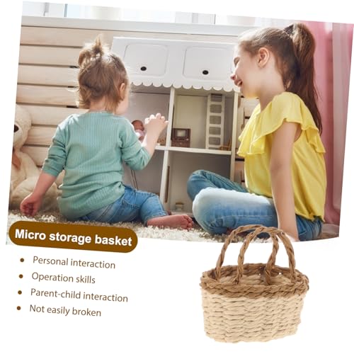 FIXOSHEE Miniaturkorb Handgewebt Traditionell Dekoratives Puppenhaus Zubehör Leichtes Mini Aufbewahrungskörbchen für Basteln und Wohnkultur Warmes Braunes Design Kompakt für FIXOSHEE Miniaturkorb Handgewebt Traditionell Dekoratives Puppenhaus Zubehör Leichtes Mini Aufbewahrungskörbchen für Basteln und Wohnkultur Warmes Braunes Design Kompakt für von FIXOSHEE