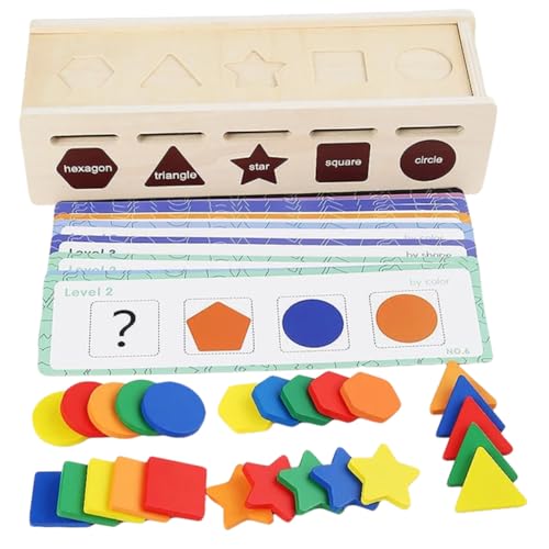 FIXOSHEE Montessori Holz Lernspielzeug für Kleinkinder Ab Jahren Tragbares Farb Form sortierspiel Feinmotorik Hand Auge koordination und Kognitiven Entwicklung FIXOSHEE Montessori Holz Lernspielzeug für Kleinkinder Ab Jahren Tragbares Farb Form sortierspiel Feinmotorik Hand Auge koordination und Kognitiven Entwicklung von FIXOSHEE